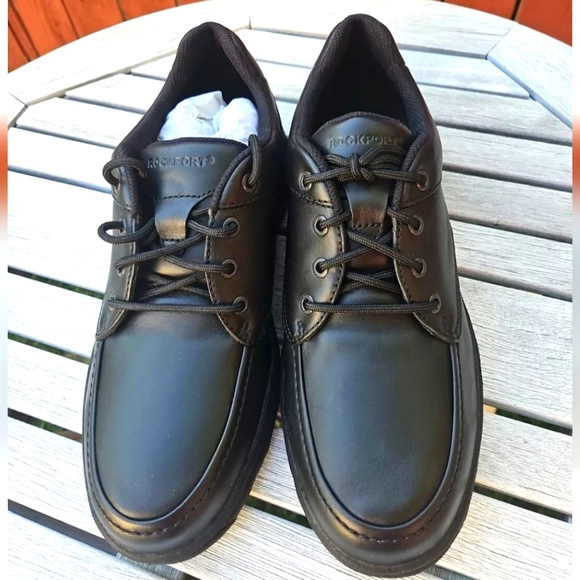 Rockport Men\'s Madrid 11 Waterproof Leather Lace Up Black Noir Shoes main image 4